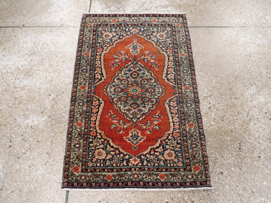 Antique Persian Tabriz Haji Jalili Throw Rug, No.29492 - Galerie Shabab