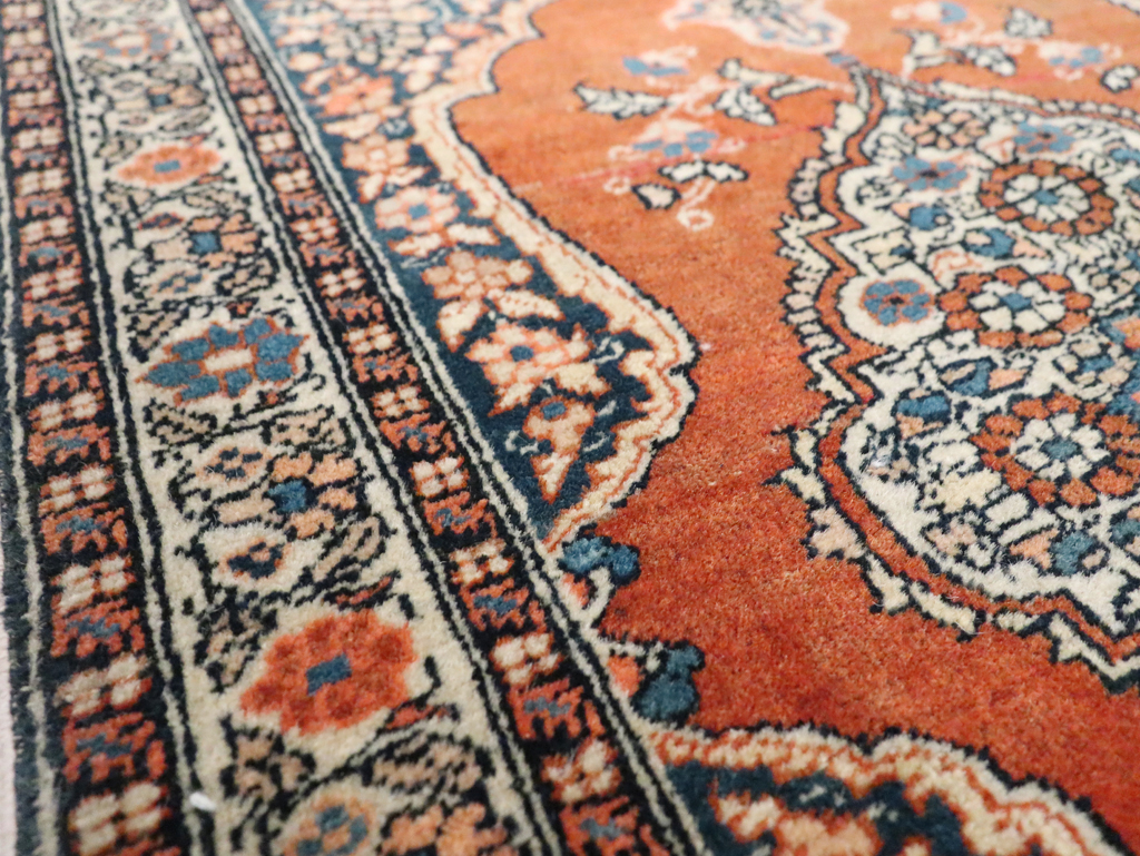 Antique Persian Tabriz Haji Jalili Throw Rug, No.29492 - Galerie Shabab