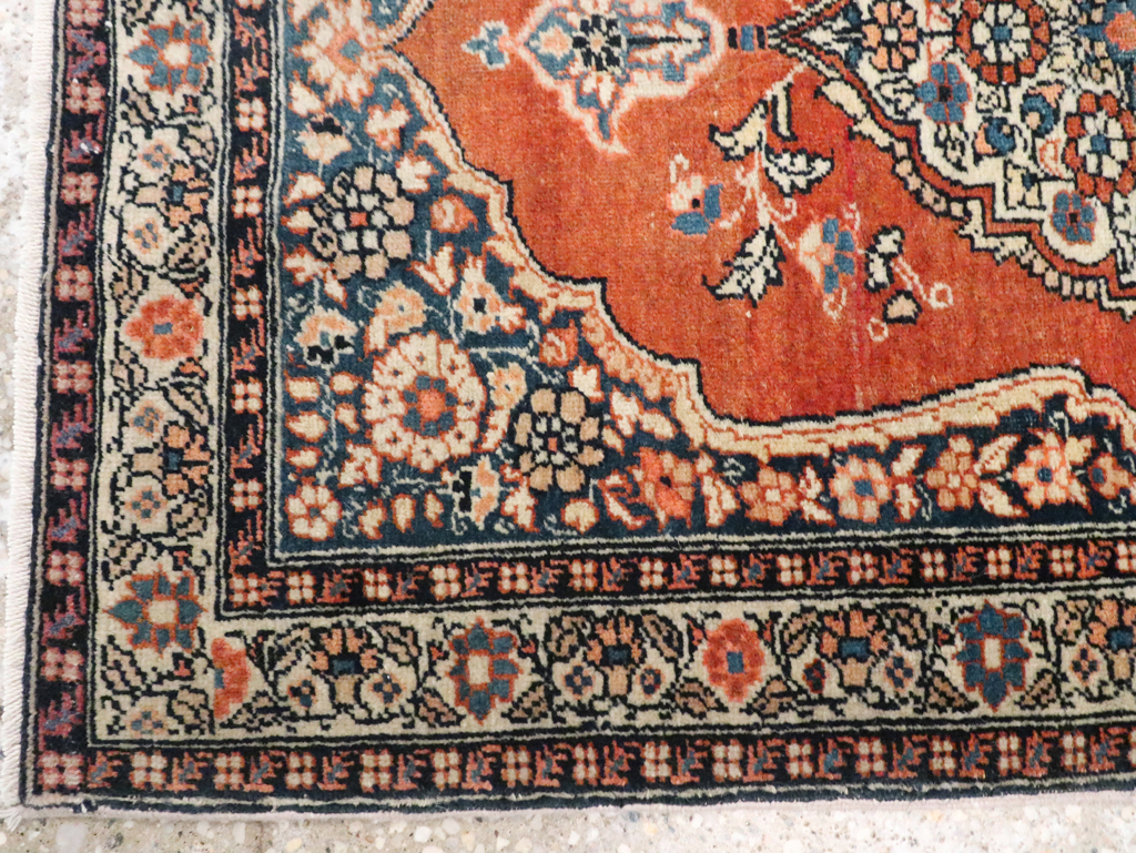 Antique Persian Tabriz Haji Jalili Throw Rug, No.29492 - Galerie Shabab