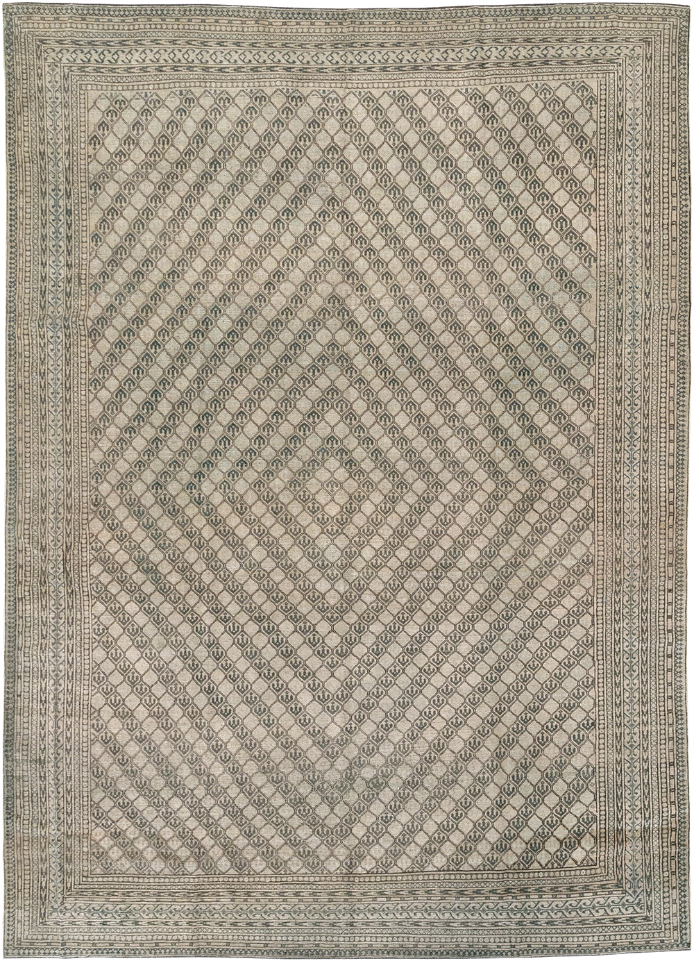 Vintage Central Asia Turkoman Room Size Carpet, No.29493 - Galerie Shabab