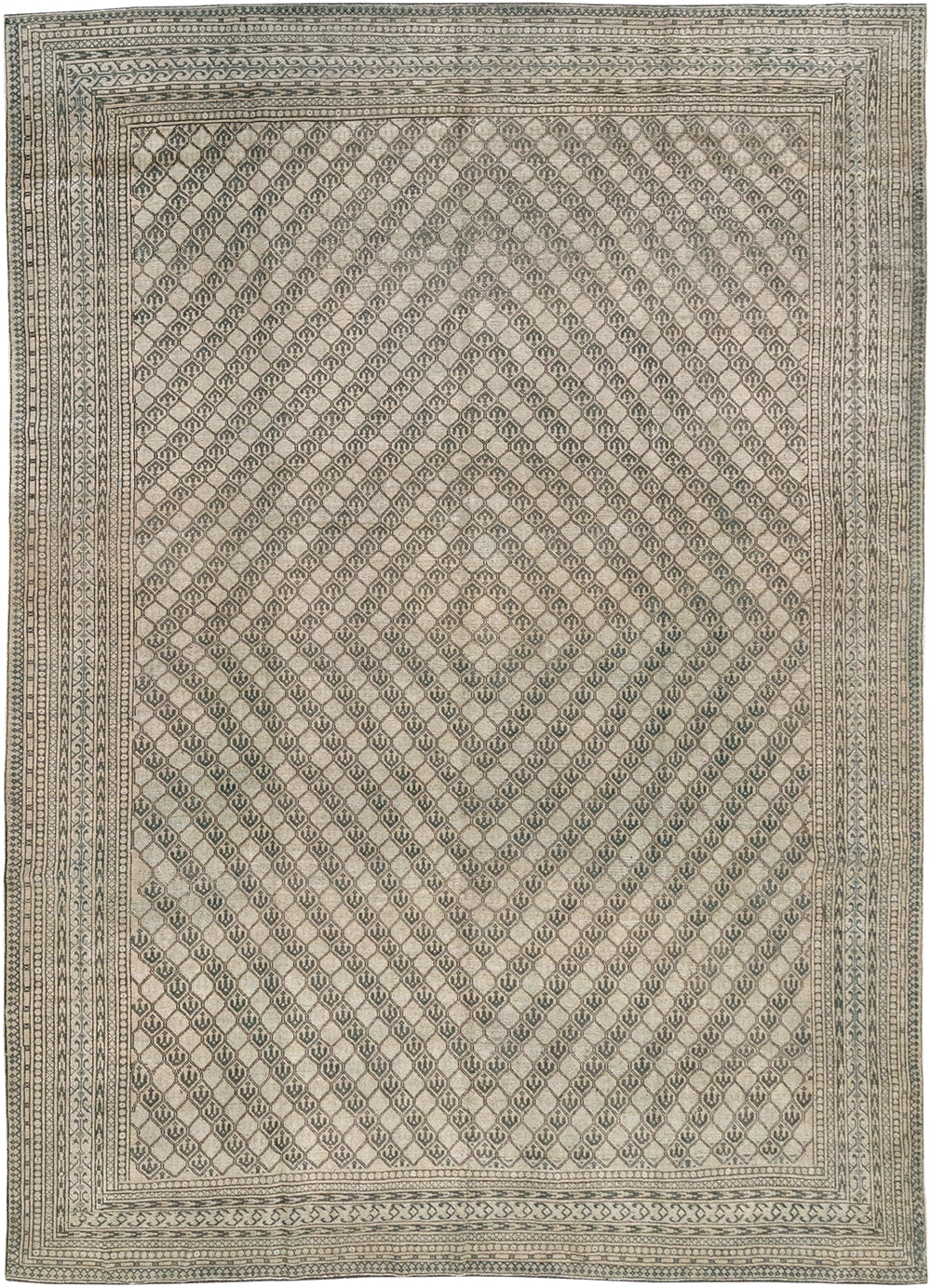 Vintage Central Asia Turkoman Room Size Carpet, No.29493 - Galerie Shabab
