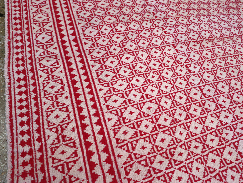 Vintage Persian Flatweave Kilim Room Size Carpet, No.29502 - Galerie Shabab