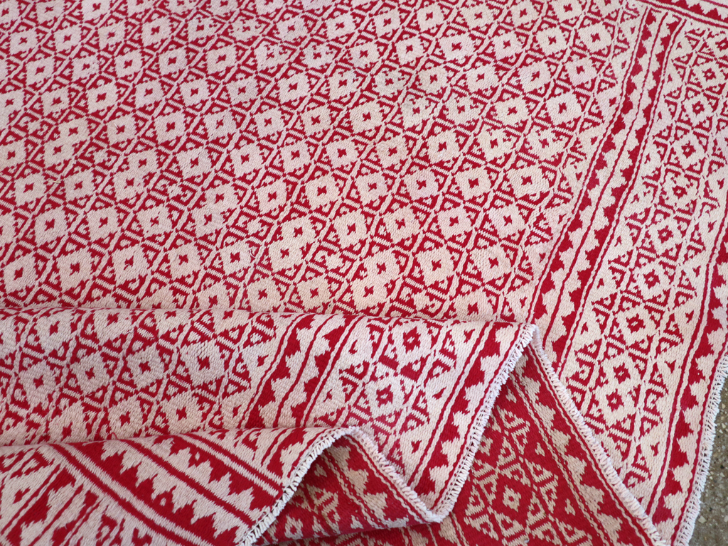 Vintage Persian Flatweave Kilim Room Size Carpet, No.29502 - Galerie Shabab