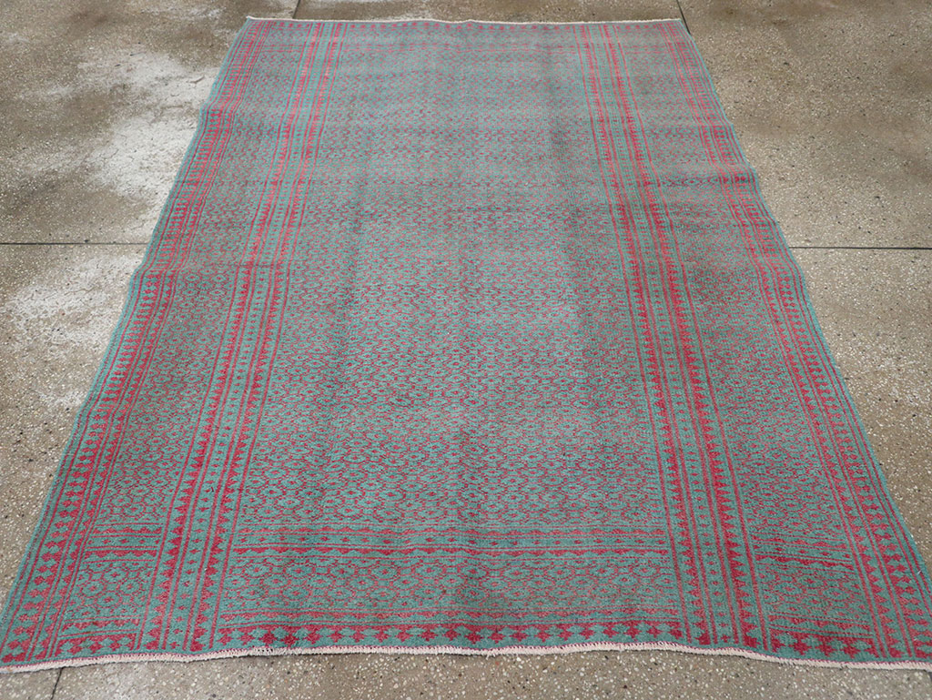 Vintage Persian Flatweave Kilim Accent Rug, No.29504 - Galerie Shabab