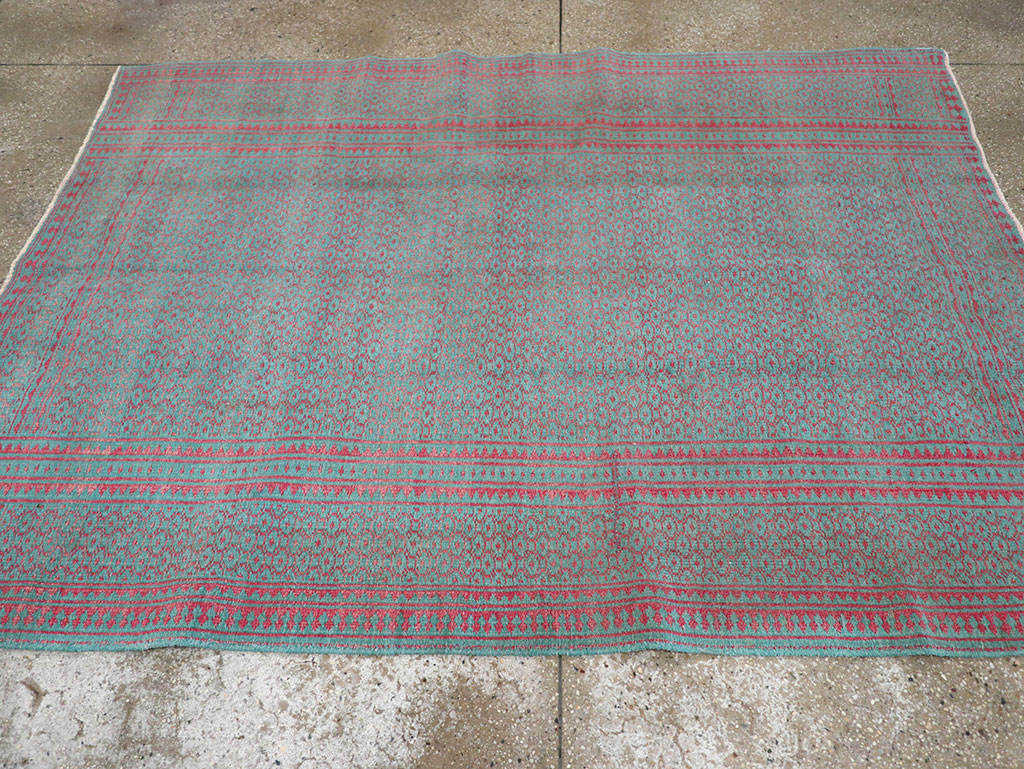 Vintage Persian Flatweave Kilim Accent Rug, No.29504 - Galerie Shabab