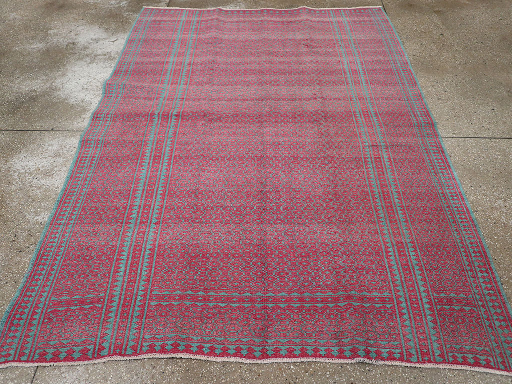 Vintage Persian Flatweave Kilim Accent Rug, No.29504 - Galerie Shabab