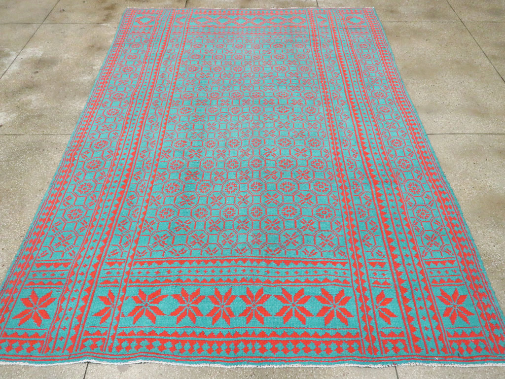 Vintage Persian Flatweave Kilim Room Size Carpet, No.29507 - Galerie Shabab