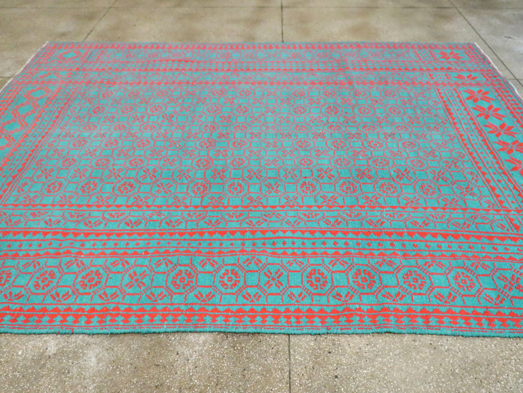 Vintage Persian Flatweave Kilim Room Size Carpet, No.29507 - Galerie Shabab