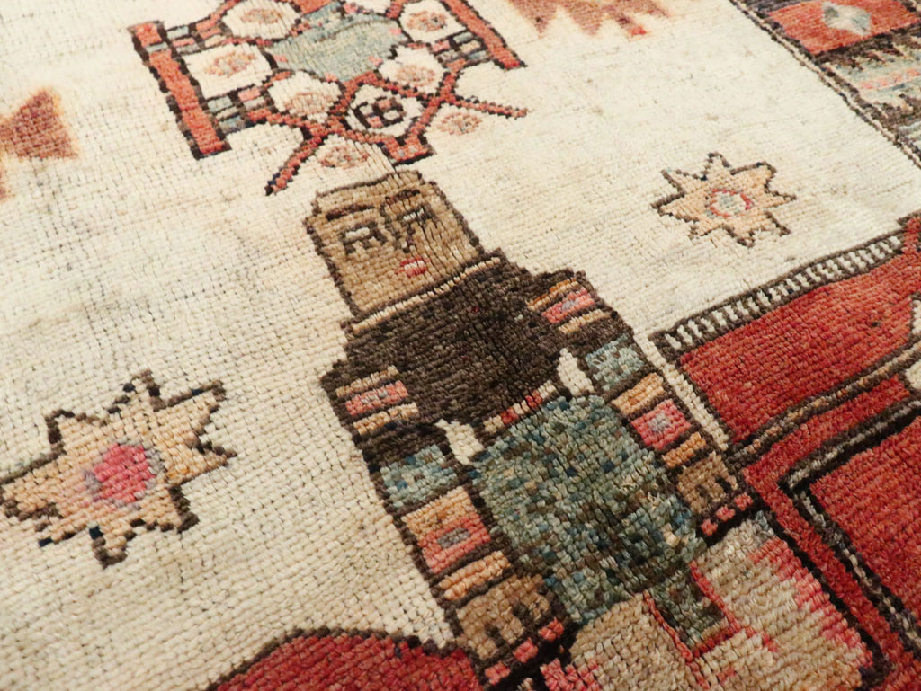 Vintage Persian Pictorial Bakhtiari Rug, No.29508 - Galerie Shabab