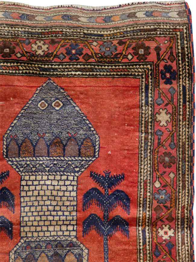 Vintage Central Asian Baluch Throw Rug, No.29517 - Galerie Shabab