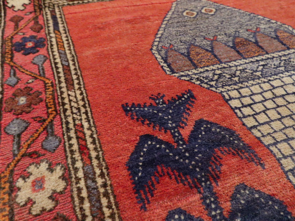 Vintage Central Asian Baluch Throw Rug, No.29517 - Galerie Shabab