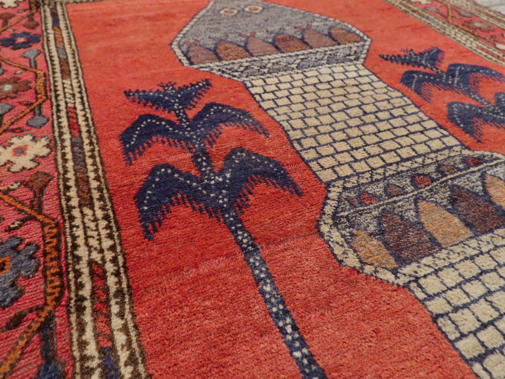 Vintage Central Asian Baluch Throw Rug, No.29517 - Galerie Shabab
