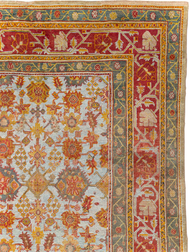 Antique Turkish Oushak Carpet, No.29519 - Galerie Shabab