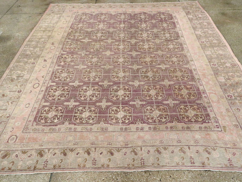 Antique Khotan Square Carpet, No.29521 - Galerie Shabab