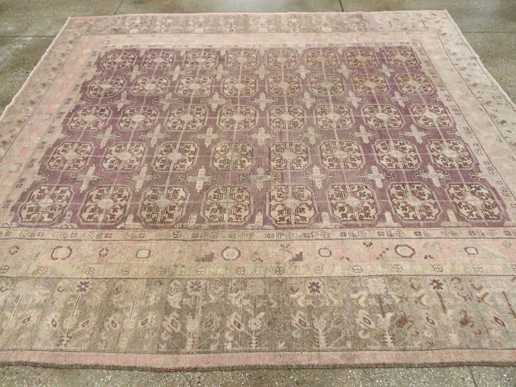 Antique Khotan Square Carpet, No.29521 - Galerie Shabab