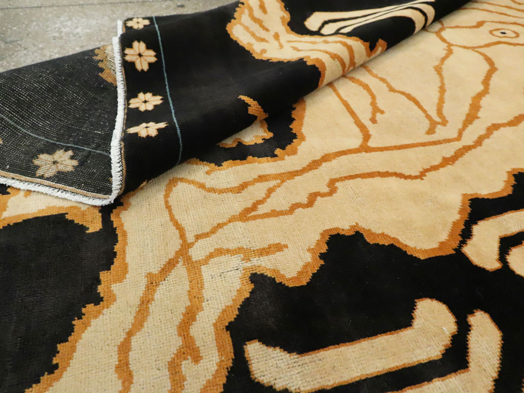 Tibetan Inspired Modern Buddhist Tantric Skeleton Ritual Rug, No.29523 - Galerie Shabab