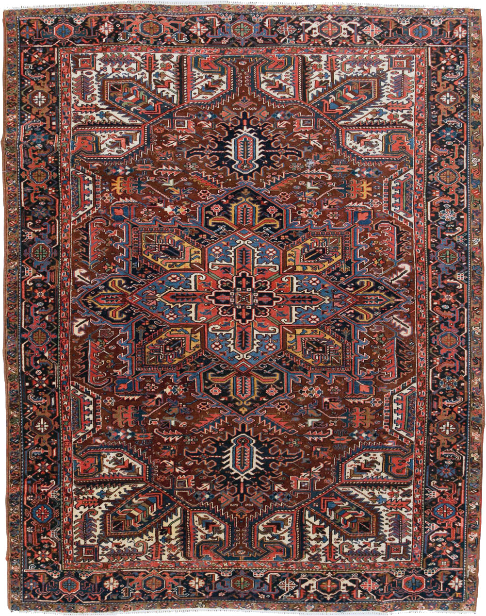 Vintage Persian Heriz Room Size Carpet, No.29524 - Galerie Shabab