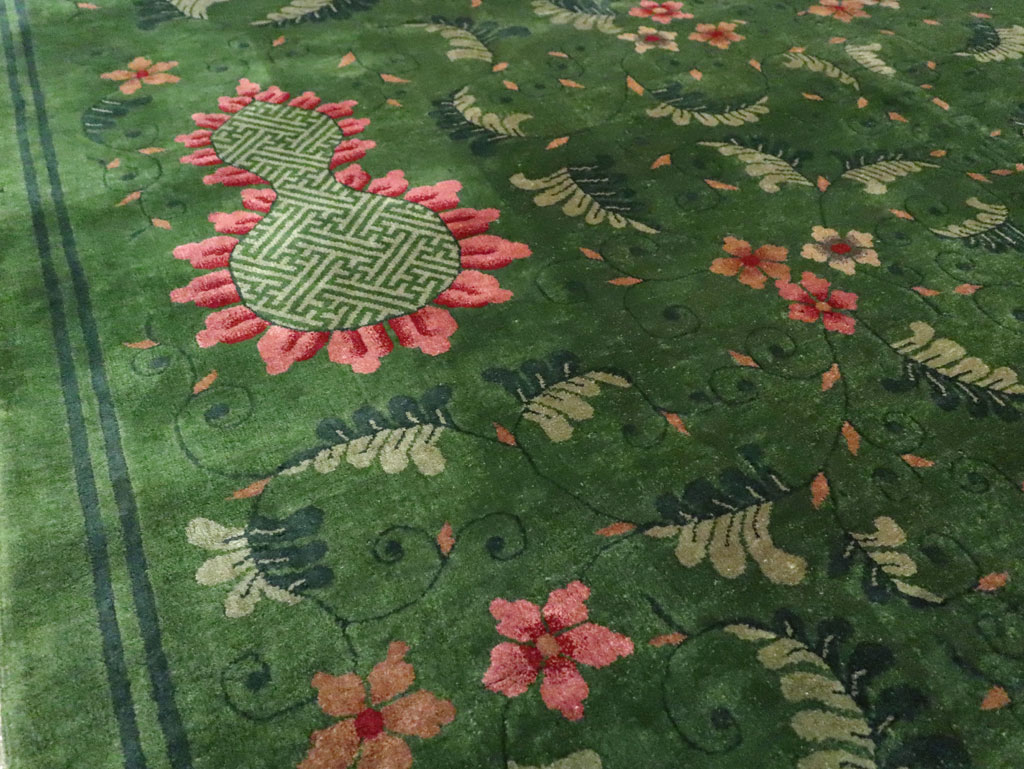 Vintage Chinese Deco Carpet, No.29525 - Galerie Shabab