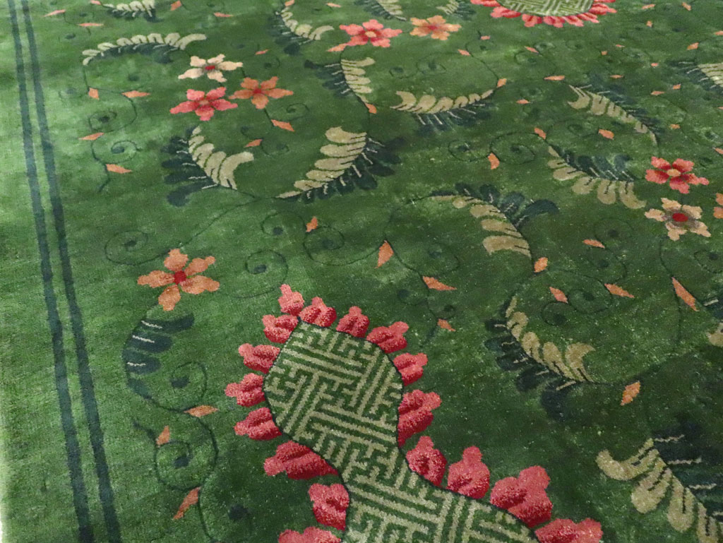 Vintage Chinese Deco Carpet, No.29525 - Galerie Shabab
