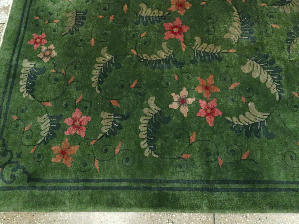 Vintage Chinese Deco Carpet, No.29525 - Galerie Shabab