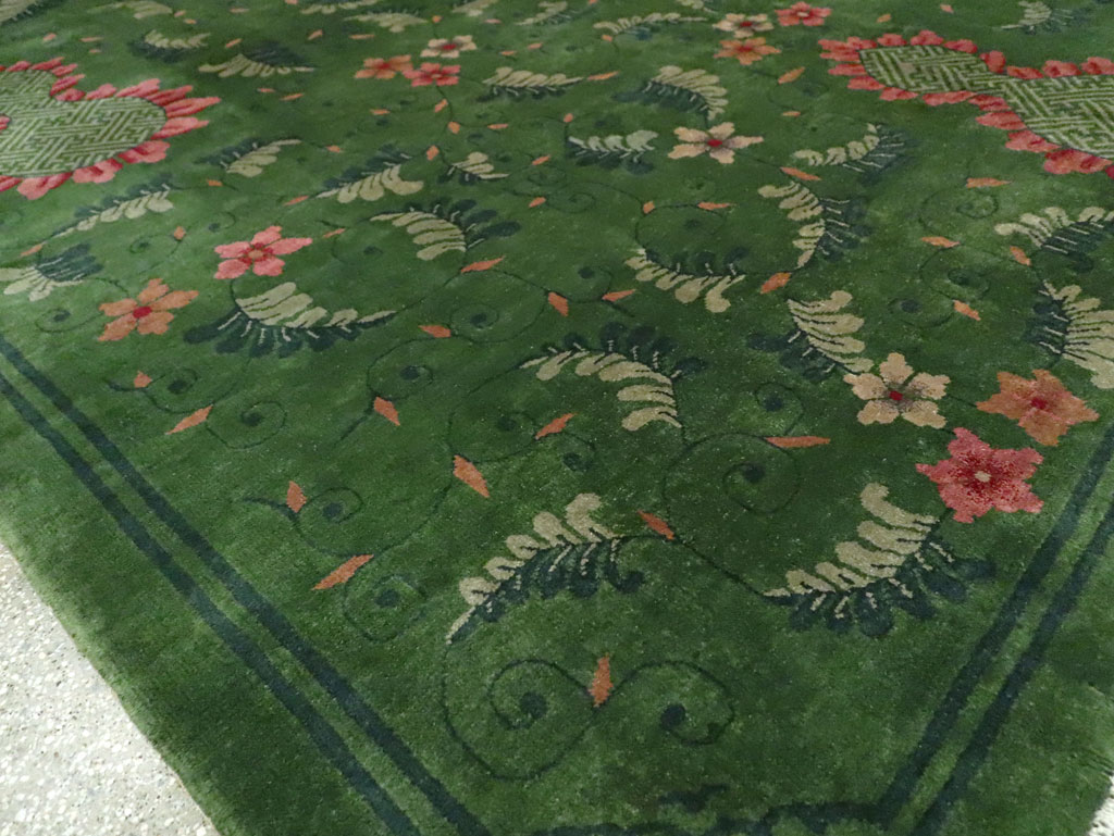 Vintage Chinese Deco Carpet, No.29525 - Galerie Shabab
