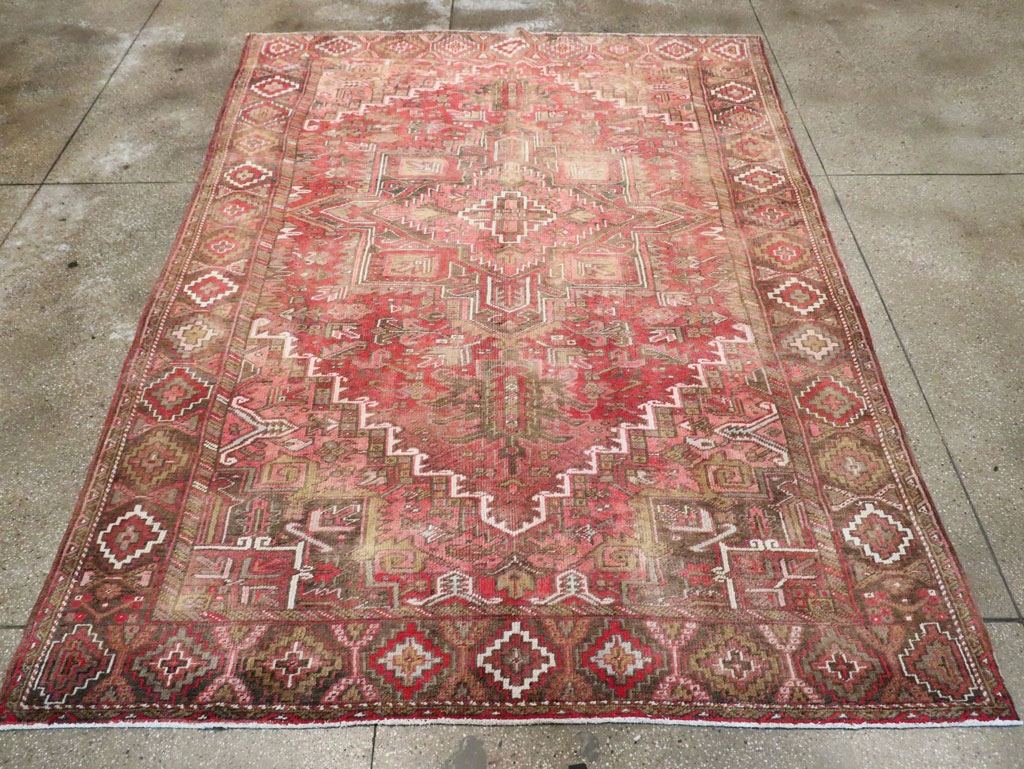 Vintage Persian Heriz Carpet, No.29526 - Galerie Shabab