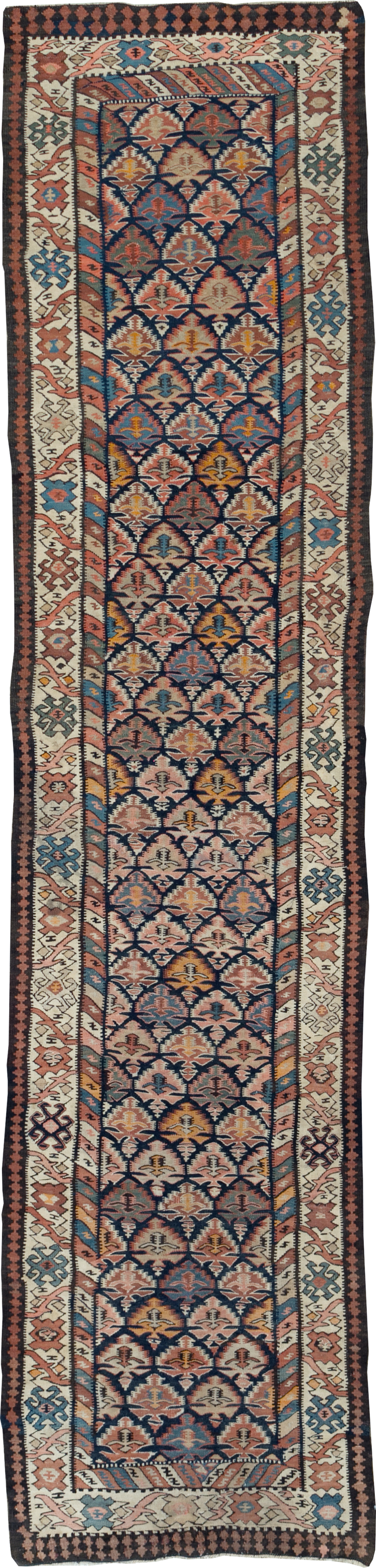 Vintage Turkish Flatweave Kilim Runner, No.29533 - Galerie Shabab