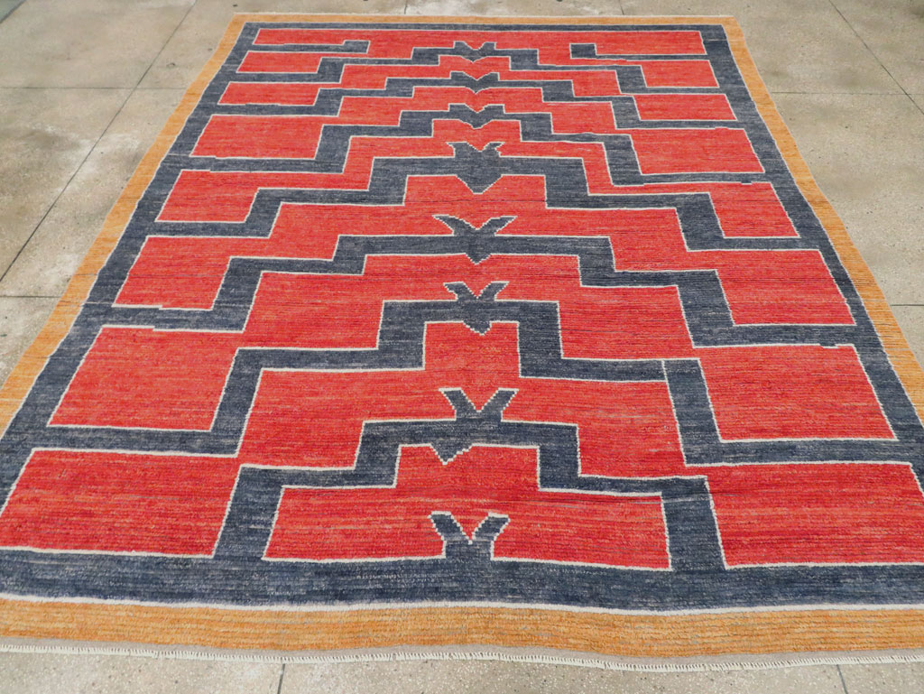 Contemporary Turkish Tulu Room Size Carpet, No.29539 - Galerie Shabab