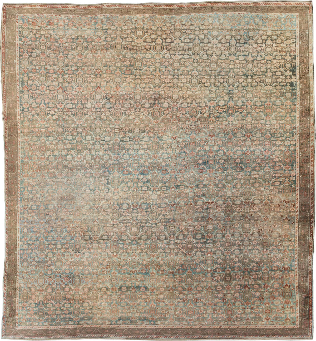 Antique Persian Bidjar Square Room Size Carpet, No.29540 - Galerie Shabab