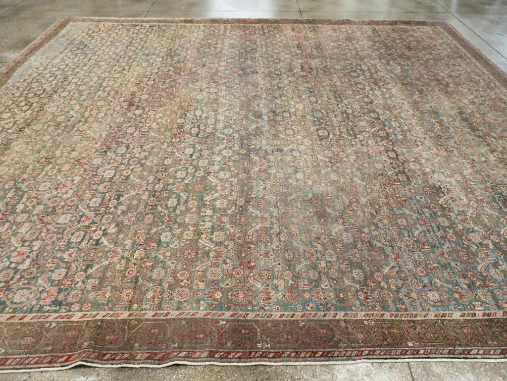 Antique Persian Bidjar Square Room Size Carpet, No.29540 - Galerie Shabab