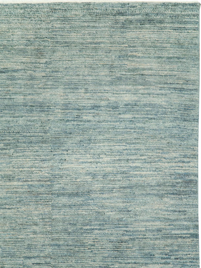 Contemporary Seafoam Turkish Anatolian Room Size Carpet, No.29542 - Galerie Shabab