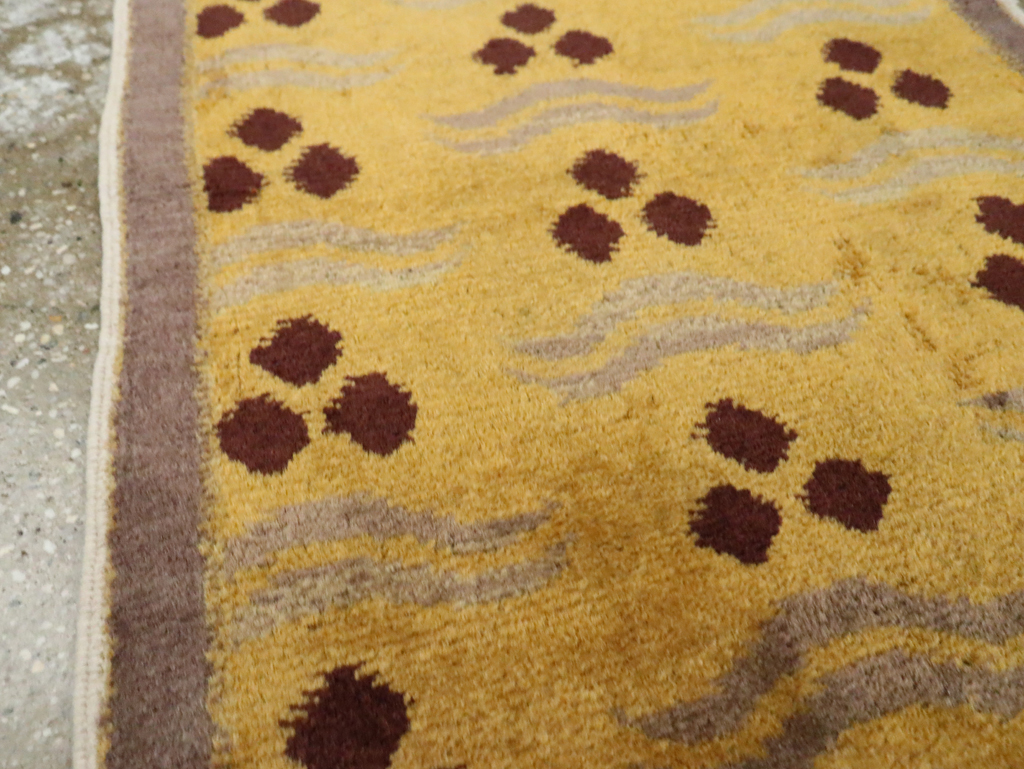 Vintage Turkish Art Deco Throw Rug, No.29545 - Galerie Shabab