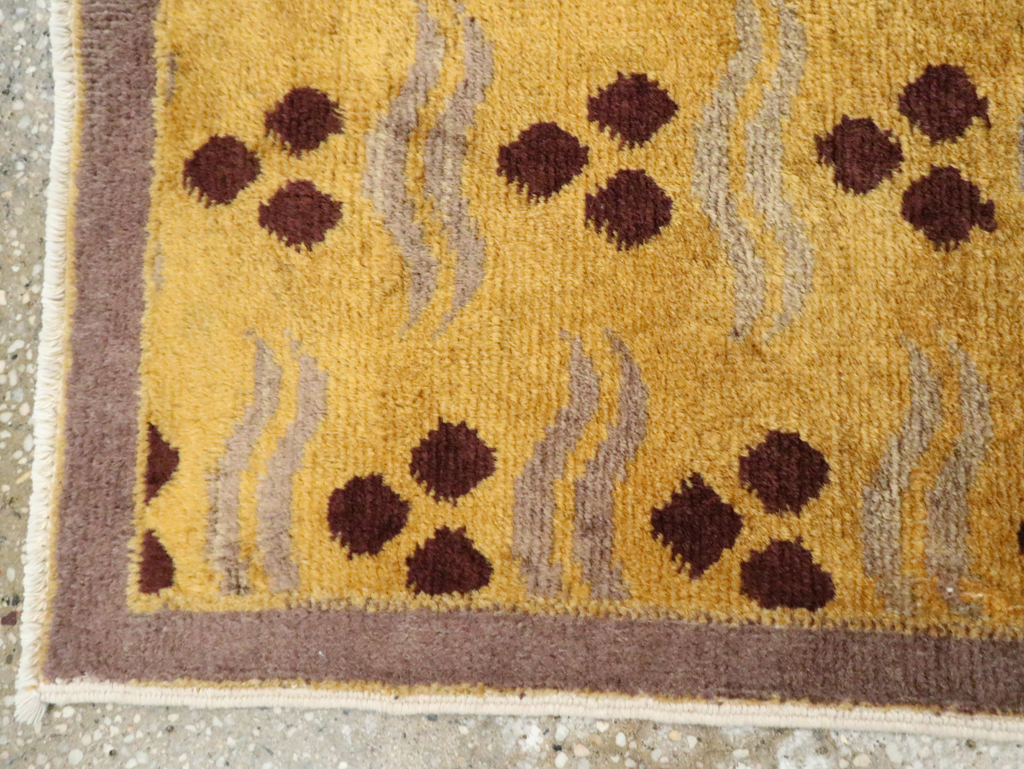 Vintage Turkish Art Deco Throw Rug, No.29545 - Galerie Shabab