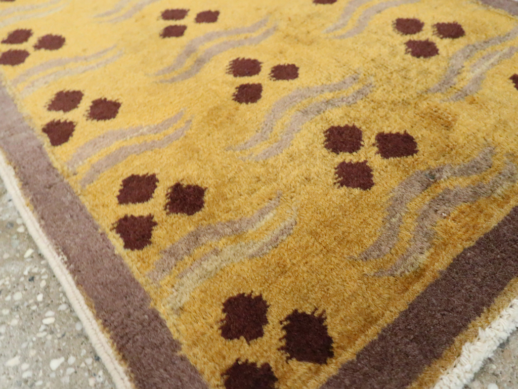 Vintage Turkish Art Deco Throw Rug, No.29545 - Galerie Shabab