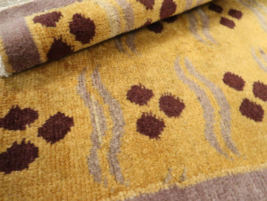 Vintage Turkish Art Deco Throw Rug, No.29545 - Galerie Shabab