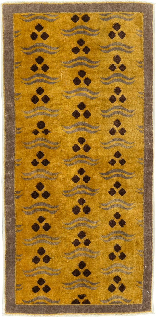 Vintage Turkish Art Deco Throw Rug, No.29546 - Galerie Shabab