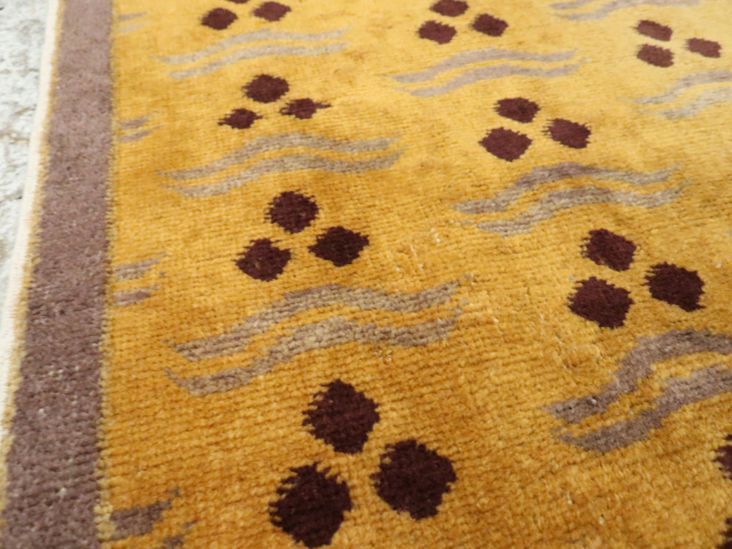 Vintage Turkish Art Deco Throw Rug, No.29546 - Galerie Shabab