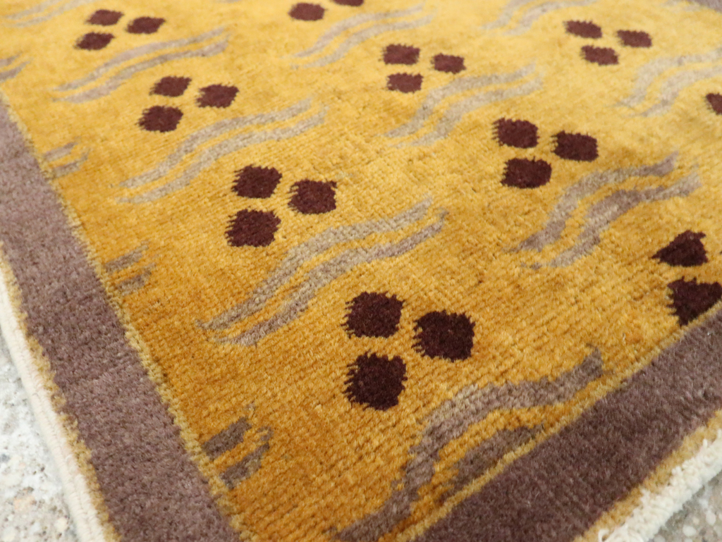 Vintage Turkish Art Deco Throw Rug, No.29546 - Galerie Shabab