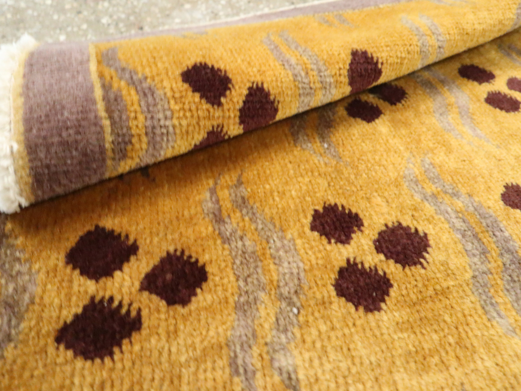 Vintage Turkish Art Deco Throw Rug, No.29546 - Galerie Shabab