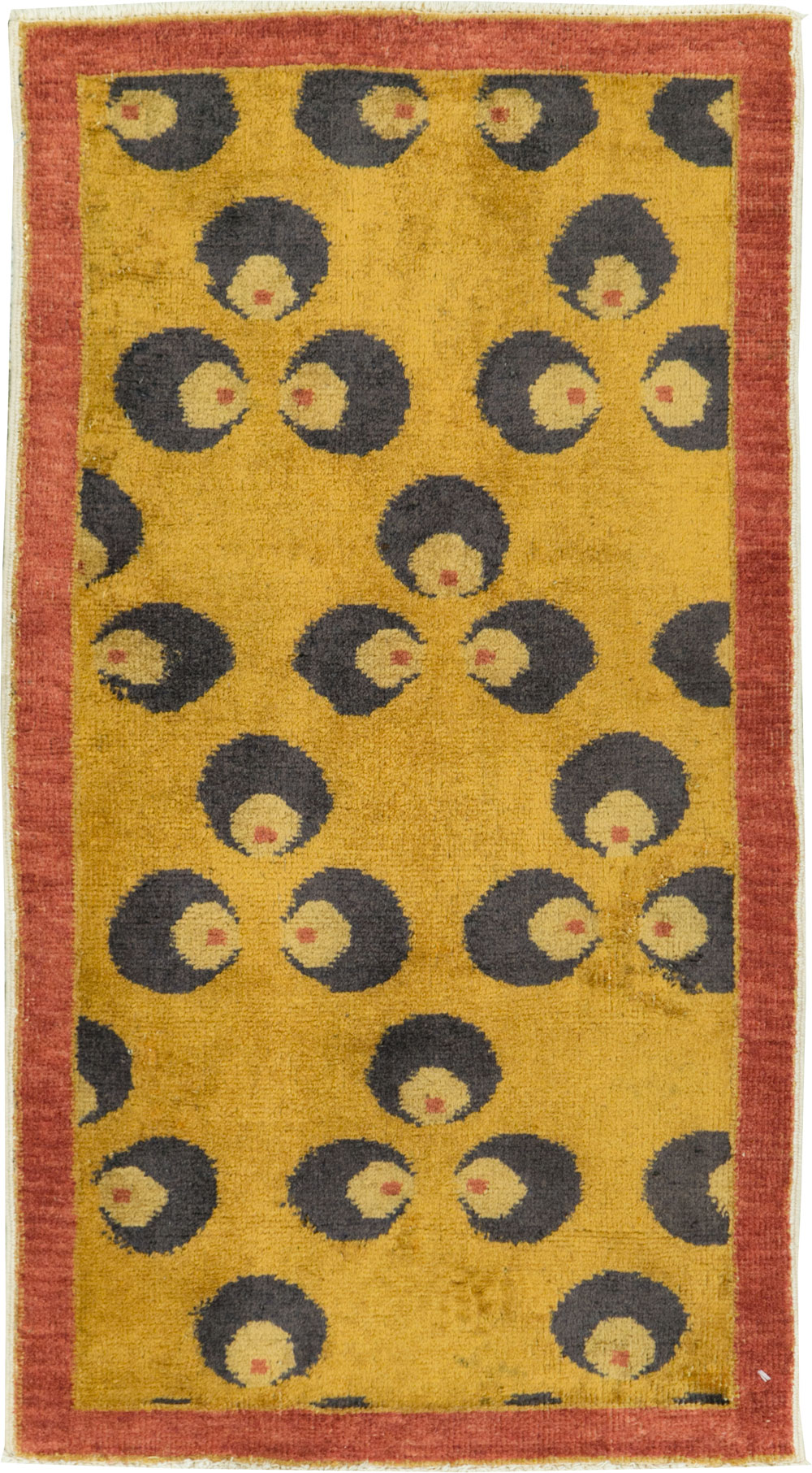 Vintage Turkish Art Deco Throw Rug, No.29549 - Galerie Shabab