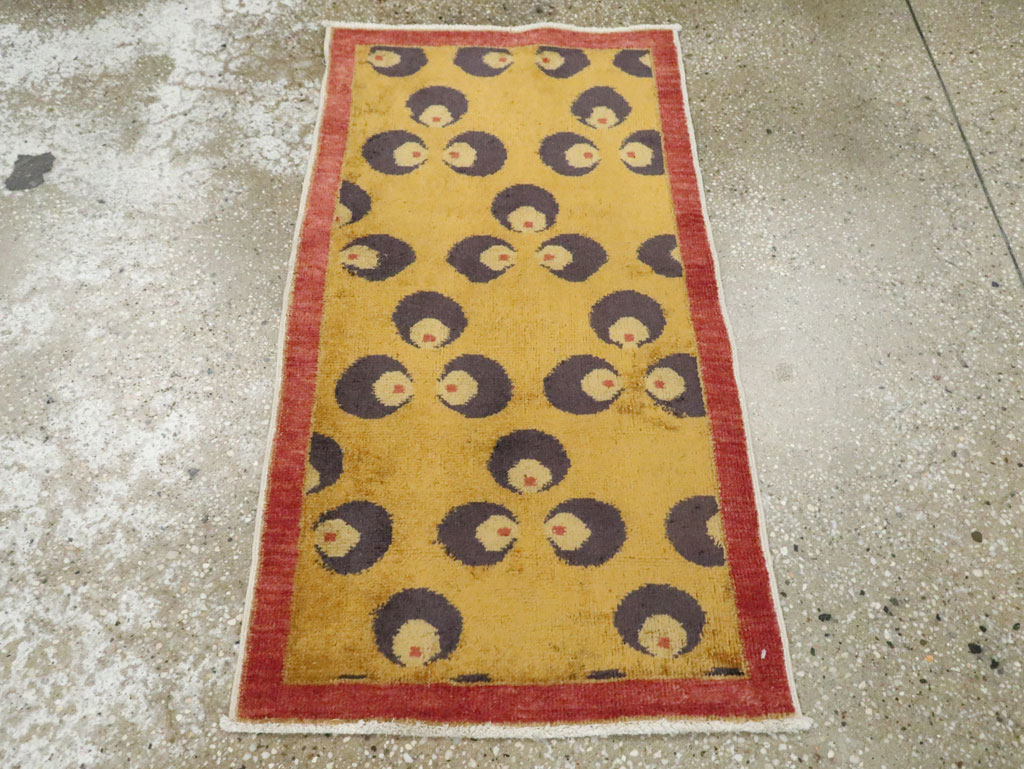 Vintage Turkish Art Deco Throw Rug, No.29549 - Galerie Shabab
