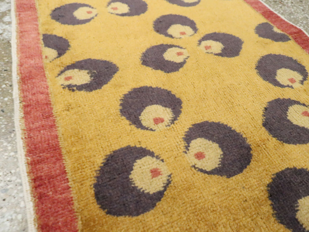 Vintage Turkish Art Deco Throw Rug, No.29549 - Galerie Shabab