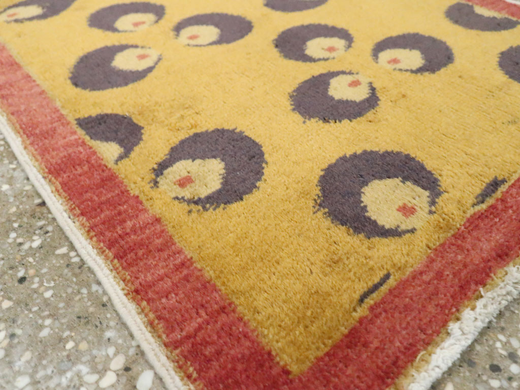 Vintage Turkish Art Deco Throw Rug, No.29549 - Galerie Shabab