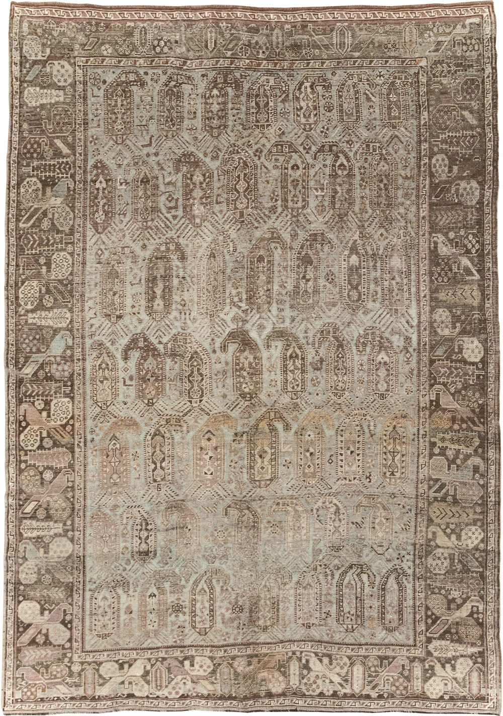 Antique Persian Afshar Accent Carpet, No.29559 - Galerie Shabab