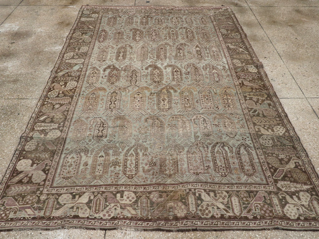 Antique Persian Afshar Accent Carpet, No.29559 - Galerie Shabab