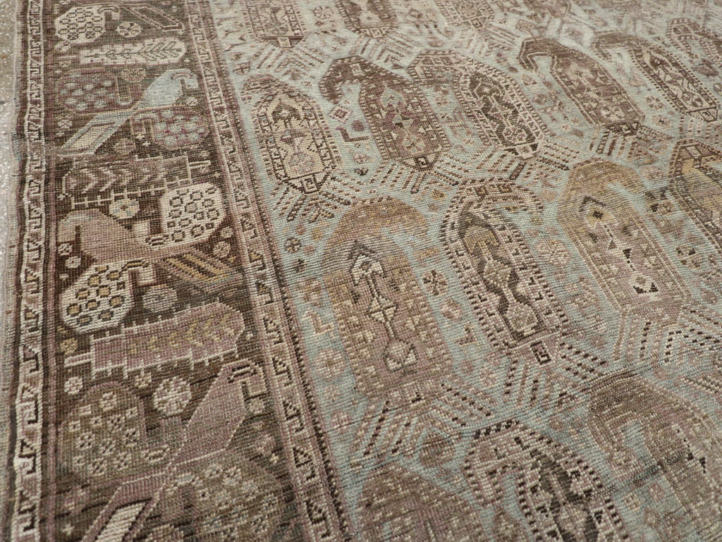 Antique Persian Afshar Accent Carpet, No.29559 - Galerie Shabab