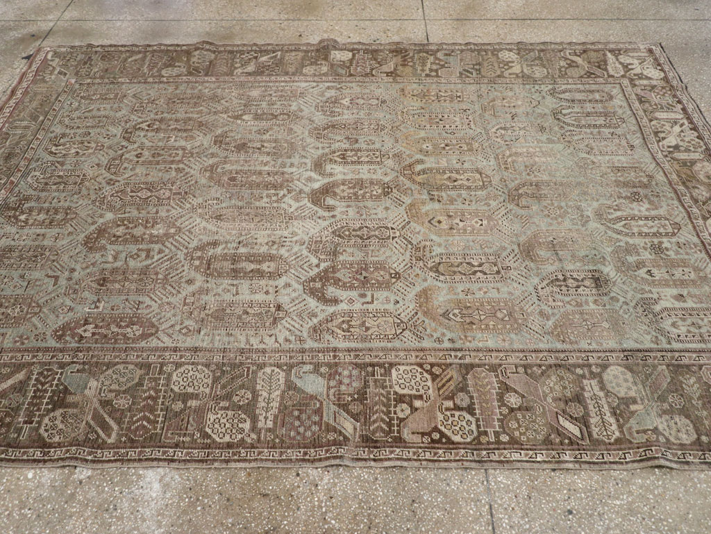 Antique Persian Afshar Accent Carpet, No.29559 - Galerie Shabab