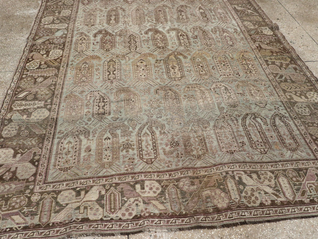 Antique Persian Afshar Accent Carpet, No.29559 - Galerie Shabab
