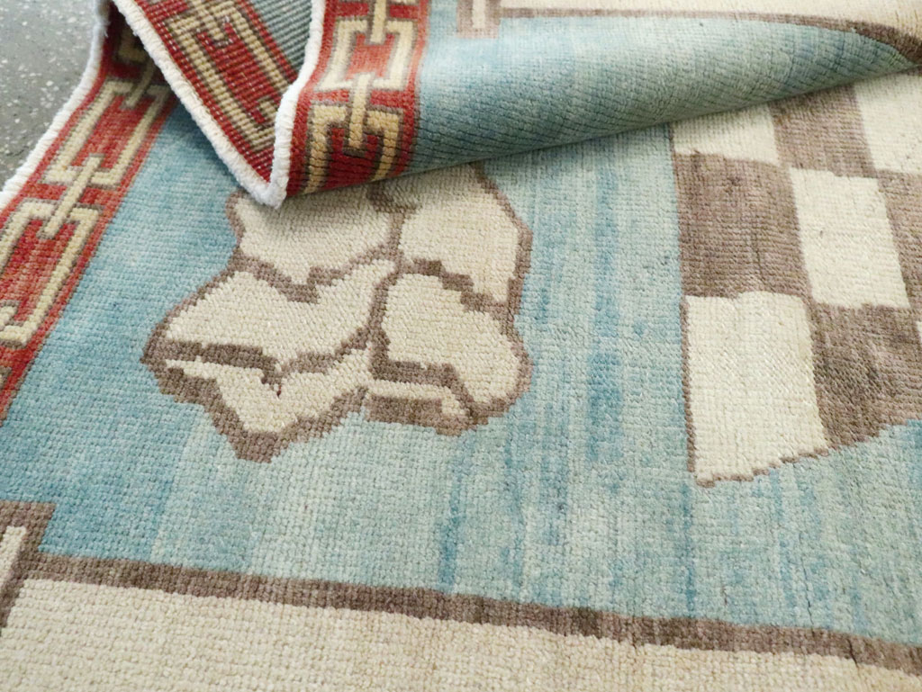 Vintage Turkish Art Deco Style Accent Rug, No.29570 - Galerie Shabab