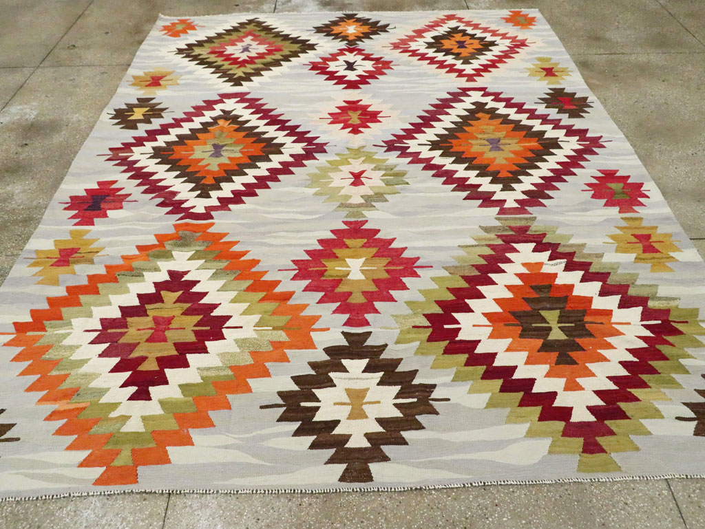 Contemporary Turkish Flat-Weave Kilim, No.29571 - Galerie Shabab